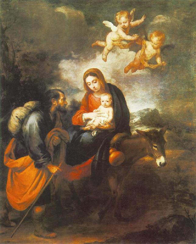 MURILLO, Bartolome Esteban Flight into Egypt sg oil painting image